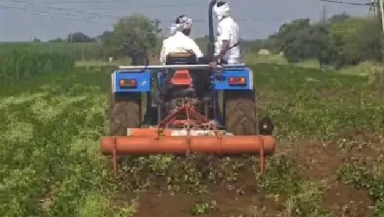 అప్పు చేసి వేసిన పంట.. కళ్లముందే సర్వనాశనం..! మరో దారి లేక ట్రాక్టర్తో దున్నేసిన రైతు.. గుండెను పిండేస్తున్న మహారాష్ట్ర ఘటన..!!