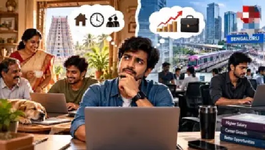 “రూ.57 లక్షల WFH బెటరా.. రూ.84 లక్షల బెంగళూరు జాబ్ బెటరా..?” మధురై ఐటీ ఉద్యోగికి వచ్చిన పెద్ద చిక్కు.. ఆఫర్ చూసి నోరెళ్లబెడుతున్న నెటిజన్లు.. అసలు కథేంటంటే..??