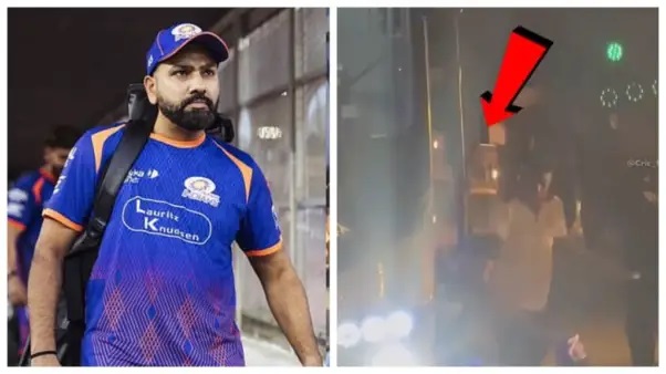 అయ్యో.. హిట్మ్యాన్కు ఏమైంది..? “బస్సు మెట్ల మీద నుంచి జారిపడిన రోహిత్ శర్మ”.. వైరల్ వీడియోతో కలకలం..!