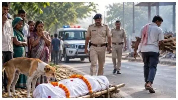 “అయ్యో దేవుడా.. చావుకు కూడా తోడు లేకుండా ఇంతటి విషాదమా!”.. పాడెతో సహా రోడ్డు పక్కన పడి ఉన్న మృతదేహాన్ని చూసి హుటాహుటిన చేరుకున్న పోలీసులు..!!!