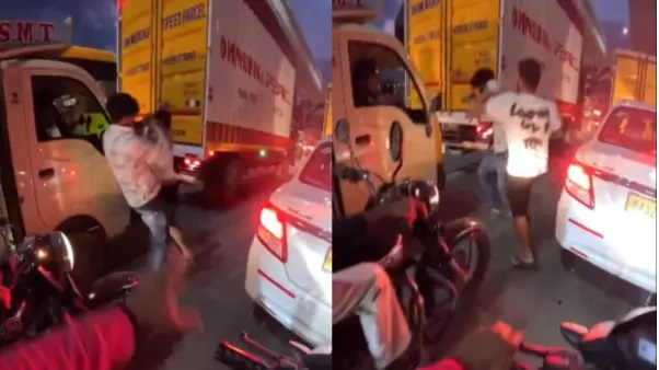 చిన్న విషయానికే ఇంత పెద్ద గొడవా.? నడిరోడ్డుపై చెంపదెబ్బలు.. కొట్టుకున్న యువకులు.. నెట్టింట వైరలవుతున్న వీడియో.!!