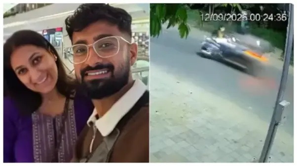 “స్కూటర్పై వెళ్తున్న నవవధువును ఢీకొట్టి 10 అడుగుల దూరం ఈడ్చుకెళ్లిన వేగవంతమైన బైక్”.. గుండెలు పిండేసే సీసీటీవీ దృశ్యాలు..!!!