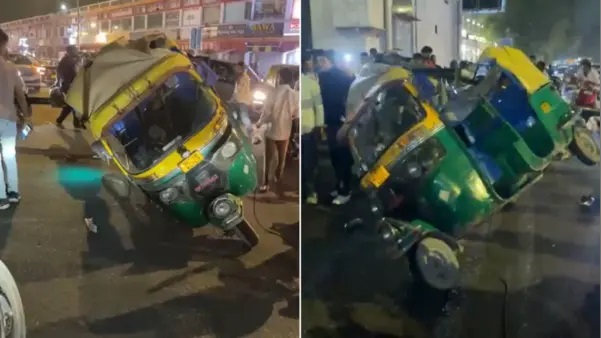 నడిరోడ్డుపై కుప్పకూలిన ట్రాఫిక్ సిగ్నల్ స్తంభం! త్రుటిలో ప్రాణాలతో బయటపడ్డ బాలుడు, స్కూటర్ డ్రైవర్.. తుప్పు పట్టడం వల్లే కూలిందా? గుండె ఝల్లుమనిపించే వీడియో!
