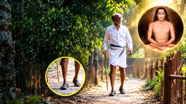 “రూ. 500 కోట్ల ఆస్తి… కానీ రూ. 500 చెప్పులు!” – నట్టడవిలో వట్టి కాళ్లతో నడిచిన రజినీ! సోషల్ మీడియాను షేక్ చేస్తున్న వైరల్ ఫోటో!