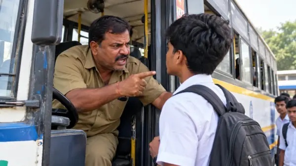 “బస్సు టైరు కింద పడేసి చంపేస్తా”.. విద్యార్థిని బెదిరించిన డ్రైవర్! చిన్న విషయానికే ఇంత ఆవేశమా? అసలు ఏం జరిగింది? వైరింగ్‌గా మారిన సంచలన వీడియో..!!!!