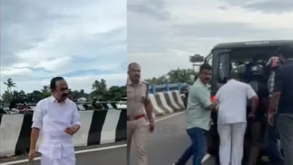 “భయపడొద్దు నేనున్నాను.. వెంటనే బండి తీయండి!”.. దెబ్బతిని పడివున్న వ్యక్తిని తన కారులోనే ఆసుపత్రికి తీసుకెళ్లిన కేరళ ముఖ్యమంత్రి.. వైరలవుతున్న వీడియో..!!
