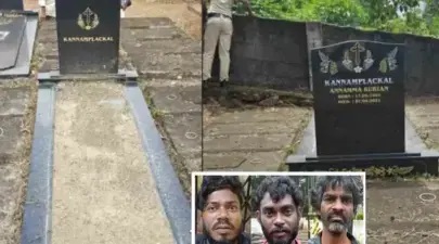 “అరె పాపులారా..! చనిపోయిన వారిని కూడా వదిలిపెట్టరా…?” స్మశాన వాటికలోనూ చేతివాటమా.. సమాధులపై ఉన్న రాళ్లను ఎత్తుకెళ్లి అమ్మేసిన ఘోరం.. మద్యం మత్తులో పట్టుబడిన విచిత్ర దొంగలు..!!