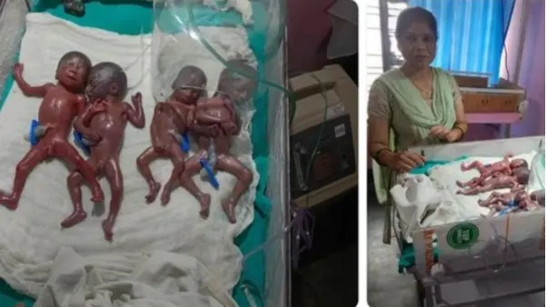 ఒకే కాన్పులో నలుగురు పిల్లల జననం.. నెట్టింట వైరలవుతున్న ఫొటోలు.. వెల్లువెత్తుతున్న శుభాకాంక్షలు.!!