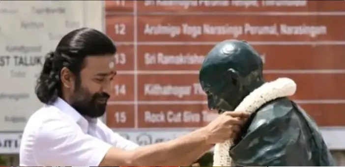 “విజయ్ బాటలో ధనుష్ నడుస్తున్నారా?” మధురైలో గాంధీ విగ్రహానికి పూలమాల వేసిన ధనుష్.. నెటిజన్ల కొత్త లెక్కలు..!!