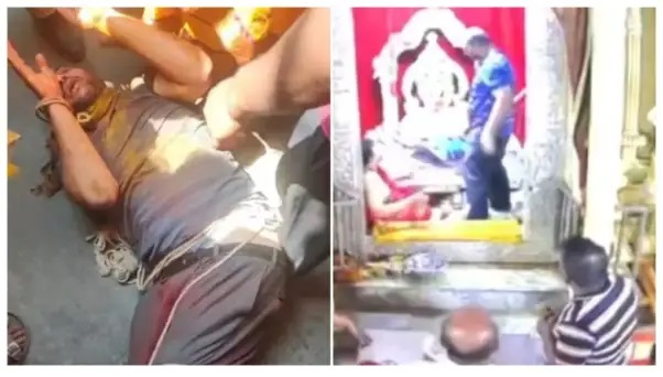“గర్భగుడిలోకి చొరబడి దేవుడినే అవమానించేందుకు తెగించాడు చూశారా!” – గుడిలోని విపరీత ఘటన వీడియోతో ఉలిక్కిపడ్డ భక్తులు..!!!