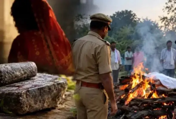 “మనస్సాక్షే లేదా?.. కొట్టి చంపేసి గుట్టుచప్పుడు కాకుండా అంత్యక్రియలు!”.. చితిపై కాలుతున్న భార్య మృతదేహాన్ని వెలికితీసిన పోలీసులు.. భయానక నేపథ్యం..!!