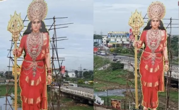 నయనతారకు 60 అడుగుల ఎత్తులో బ్రహ్మాండమైన కటౌట్.. ‘మూకుత్తి అమ్మన్ 2’ చిత్రం కోసం సెమ మాస్.. ఆనందంలో మునిగి తేలుతున్న అభిమానులు..!!