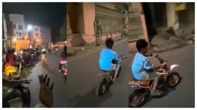 “పదేళ్ల బాలుడి సాహసం!” – వారణాసిలోని రద్దీగా ఉండే రోడ్డుపై మినీ బైక్ నడిపి అందరినీ ఆశ్చర్యపరిచిన బాలుడు.. నెట్టింట వైరల్ అవుతున్న వీడియో..!!!